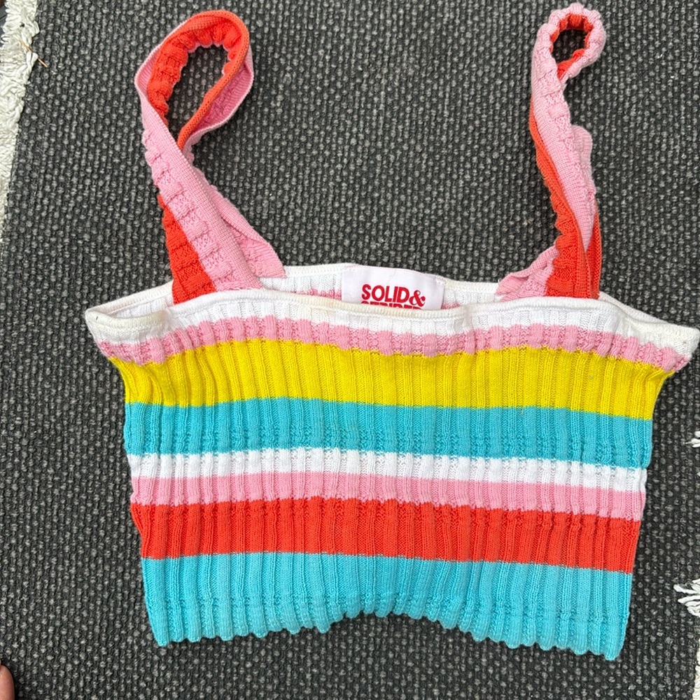 Solid & Striped knit crop top size s